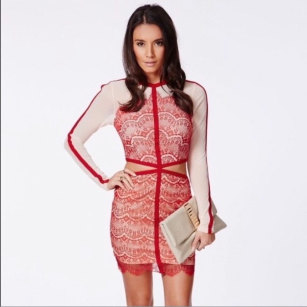Missguided Cut Out Lace Dress-Perfect for Valentine’s Day!